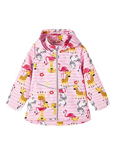 NAME IT Girl's NMFMAXI Kurtka Animal Stripe Jacket, Lilac Sachet, 92, Torebka Lilac, 110 cm