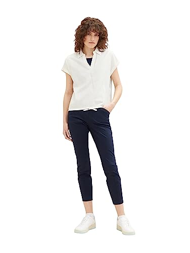 TOM TAILOR Bluzka damska ze strukturą i wiązaniem, 10315 - Whisper White, 46