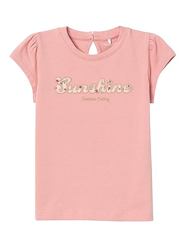 Bestseller A/S Dziewczęca koszulka NMFJANICE SS Top Box T-Shirt, Rose Tan, 98, Rose Tan, 98 cm