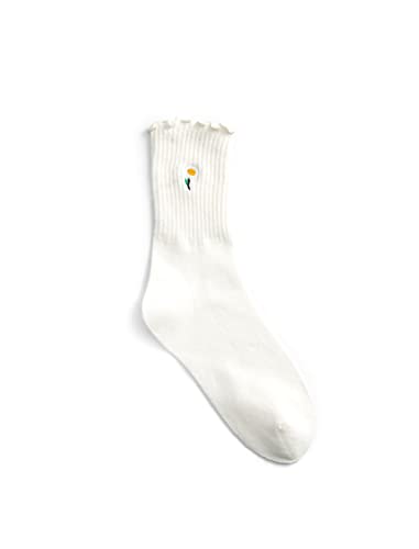 Koton Damskie skarpety kwiatowe, Off White (001), rozmiar uniwersalny