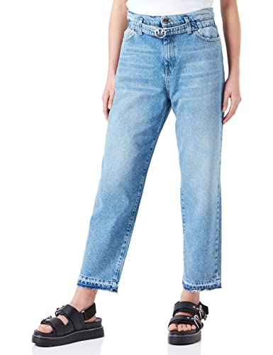 Pinko Flexi Maddie Mom Denim Vintage Jeansy Damskie, Pjm_lavaggio Chiaro Vintage, 29