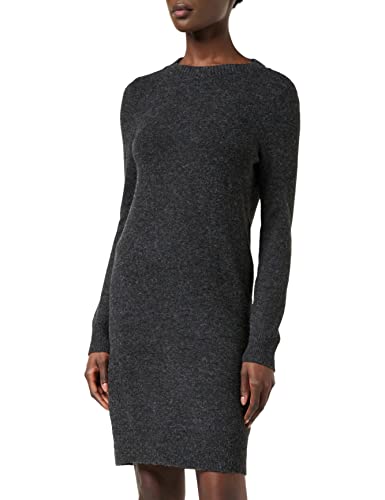 VERO MODA Damska sukienka mini z dzianiny, Czarny/szczegóły: melanż, XXL