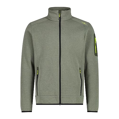 CMP Męska kurtka Knit-Tech - 3h60747n Polar, Oil Green Acid, 46, Olej zielony Kwaśny, 44