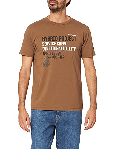 Replay Męski T-shirt, 728 Cigar, XS