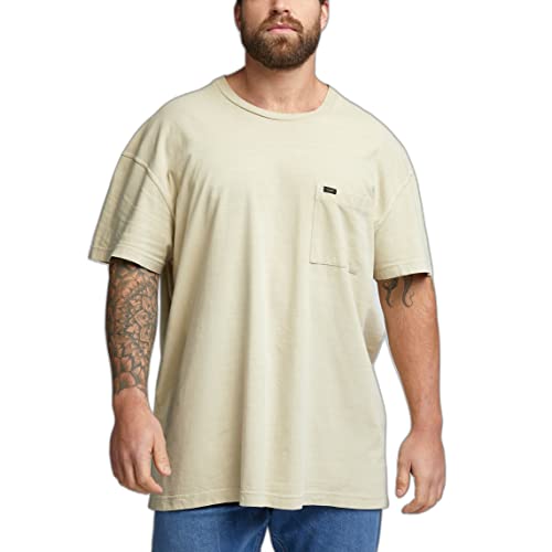 Lee Męski t-shirt z kieszeniami, ecru, mały, écru, S
