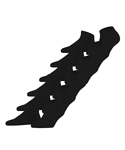 FALKE Kobiety Skarpety do trampek Happy 6-Pack W SN Bawełna krótkie jednokolorowe 6 Pak, Czarny (Black 3000), 35-38