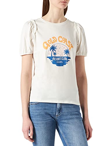 Naf Naf T-shirt damski, kość słoniowa, XL