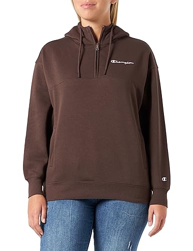 Champion Legacy American Classics W-Light Powerblend Fleece Oversized Half Zip Bluza damska, Brązowy, M