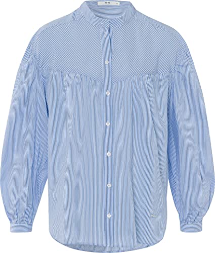 BRAX Damska bluzka Style Viv Cotton/Viscose Stripe, Soft Blue, 38