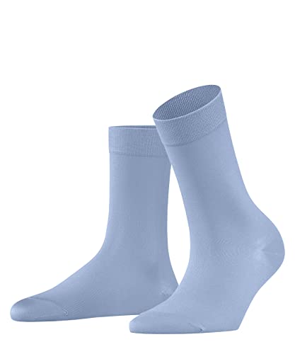 FALKE Kobiety Skarpety Cotton Touch W SO Bawełna jednokolorowe 1 Para, Niebieski (Crystal Blue 6290), 39-42