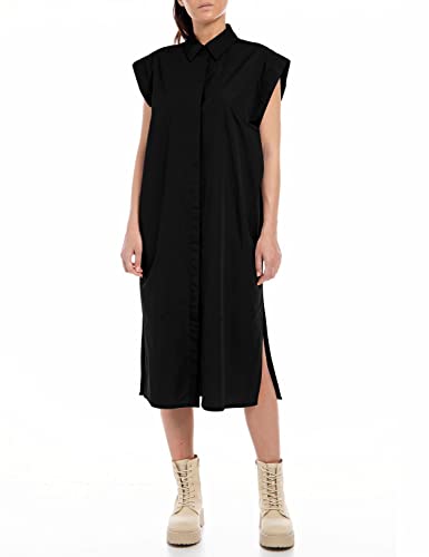 Replay Sukienka damska W9010, 098 czarna, M, 098 BLACK, M