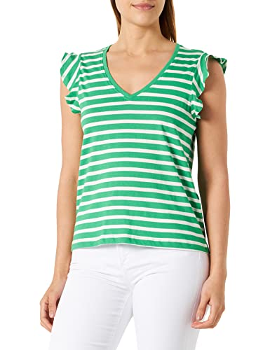 ONLY Women's ONLMAY S/S Frill Top Box JRS T-Shirt, Kelly Green, S, zielony (Kelly Green), S