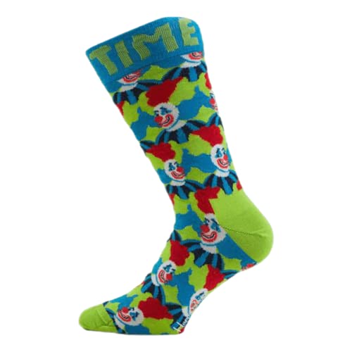 Happy Socks Clown Sock, Skarpety dla kobiet i mężczyzn, Zielony-Czerwony-Biały (36-40)