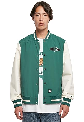 Starter męska kurtka Starter Nylon College Jacket darkfreshgreen/palewhite XXL, ciemnozielony/palewhite, XXL