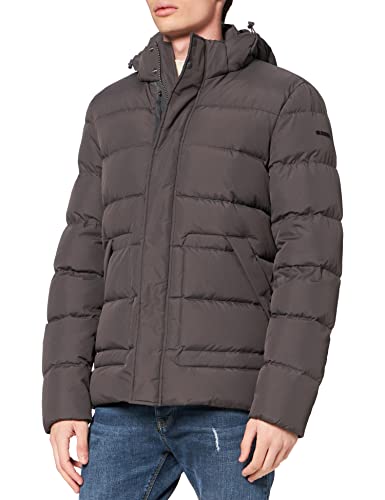 Geox Kurtka męska Down Coat, Szary pasek do przypinania, 50