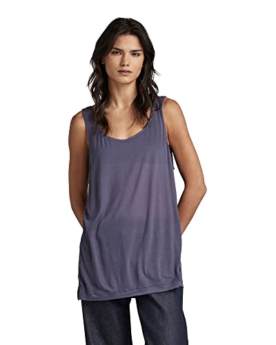 G-STAR RAW Women's Essential Tank top Loose T-Shirt, purpurowy (dk Grape 9908-800), XL, Purpur (Dk Grape 9908-800), XL
