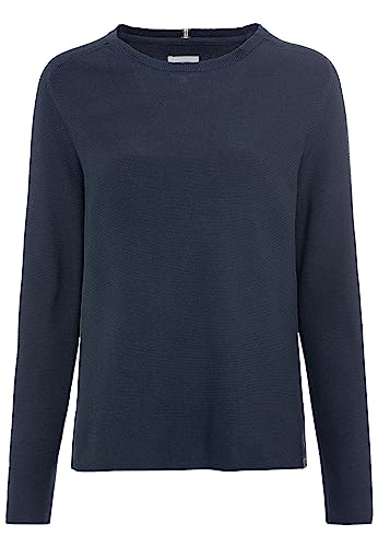 camel active Damska bluza z dzianiny z okrągłym dekoltem, niebieski, S