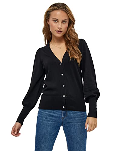 Peppercorn Damski kardigan z dekoltem w serek 5 V, czarny, XL