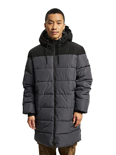 ONLY & SONS Męski płaszcz pikowany, Czarny/szczegóły: szare końcówki, L