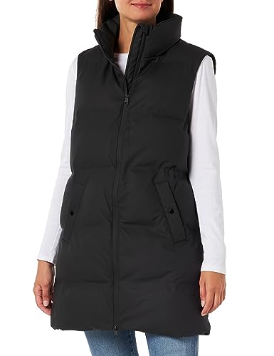 Bestseller A/S Damska kamizelka VMNOE AW23 Coated Waistcoat BOOS, czarna, S, Schwarz, S