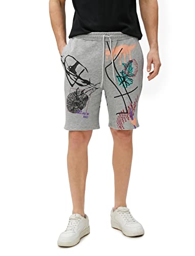Koton Męskie szorty z nadrukiem, krój slim fit, (Gdr), L