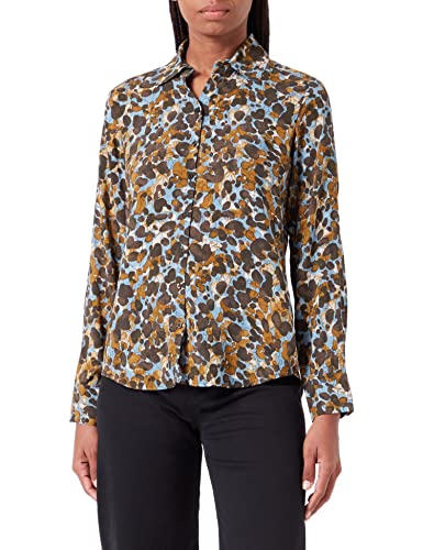 Gerry Weber Bluzka damska, Niebieski/zielony druck, 66