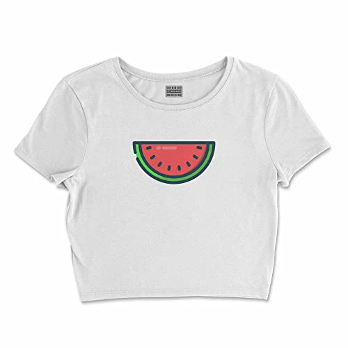 Bona Basics, Damski T-shirt basic, z nadrukiem cyfrowym, 100 bawełny, biały, swobodny, damski top, rozmiar: S, biały, S