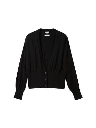 TOM TAILOR Damski kardigan z dzianiny, 14482 – Deep Black, L