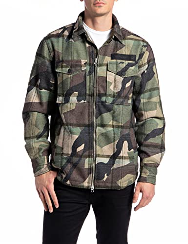 Replay Koszula męska, 010 Multicolour, XXL