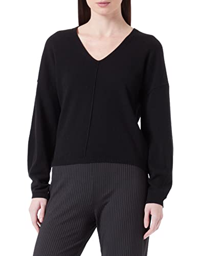 Sisley Damski sweter z dekoltem w serek L/S 1044M400B, czarny 700, XS