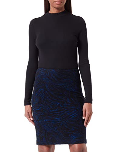 GERRY WEBER Edition Damska spódnica 711023-66302, czarny/niebieski, nadruk, 48 (DE)