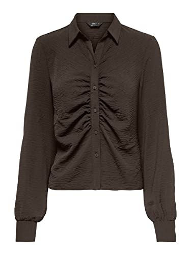 ONLY Damska bluzka Onlmette Ls Wrinkle Short Top Noos WVN, Hot Fudge, XXL