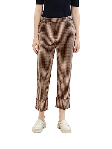 TOM TAILOR Spodnie damskie, 32409 - Navy Blush Check Ck, 40W / 28L
