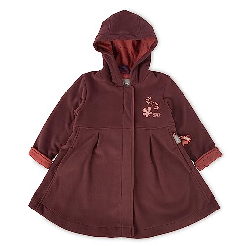 Sigikid Mini dziewczęcy płaszcz polarowy Autumn Forest, czerwony, 128 cm
