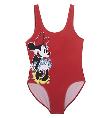 CERDÁ LIFE'S LITTLE MOMENTS Damski kostium kąpielowy dla rodziny, wyprodukowany w 85% z elastanu, podszewka 100% z poliestru i figurki Minnie, oficjalny produkt licencjonowany Disney, czerwony, S