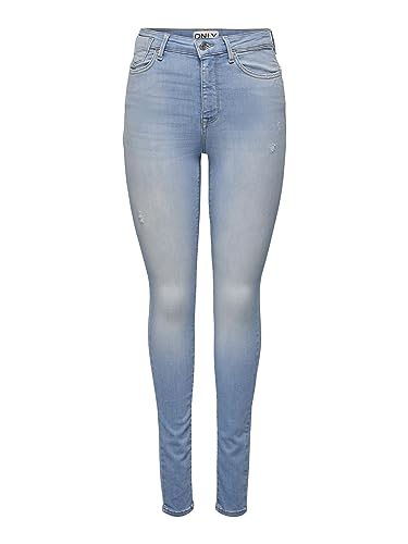 ONLY Onlforever dżinsy damskie z wysokim stanem, jasnoniebieski (light blue denim), S x 32L