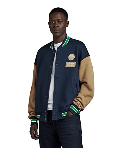 G-STAR RAW Men's Bomber luźny kardigan sweter, wielokolorowy (Salute/Berge C988-D967), XS, Wielokolorowe (Salute/Góry C988-d967), XS