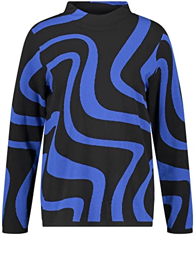 GERRY WEBER Edition Damski sweter 770569-44713, czarny/niebieski wzór, 38