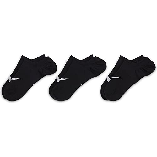 Nike SX5277-011 U NK EVERYDAY PLUS LTWT FOOTIE skarpety damskie, czarne/białe, S