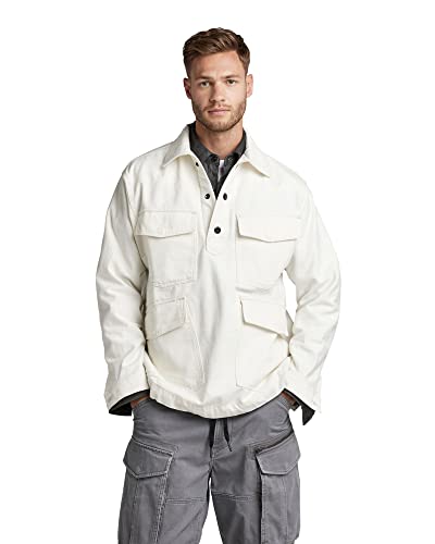G-STAR RAW Męska kurtka Shanorak, beżowa (ecru D298-159), L, beżowy (Ecru D298-159), L