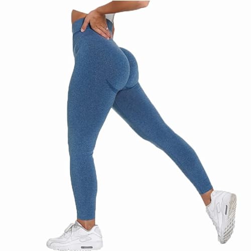 EULLA Joga Spodnie Damskie Legginsy, Ciemny niebieski, S