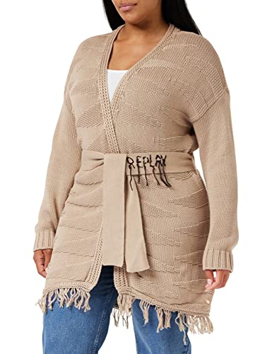 Replay Sweter damski kardigan, 523 nugat, XL
