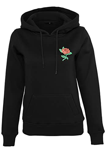 Mister Tee Damska bluza z kapturem Ladies Rose Hoody Black S, czarny, S