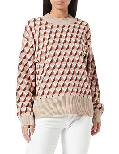 United Colors of Benetton Sweter damski, Wzór Toni różowy E beż 901, M