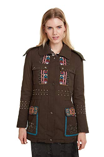 Desigual Płaszcz damski Lena, Verde Botella, EU 40