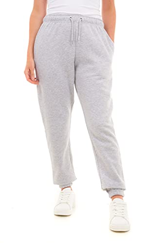 M17 Damskie spodnie dresowe z recyklingu, ponadwymiarowe spodnie do joggingu, na co dzień, z mankietami, spodnie wypoczynkowe, elastyczne spodnie do jogi, trening, dres, kieszenie, szary, M