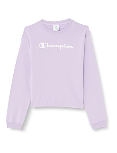 Champion Bluza dziecięca Legacy American Classics Powerblend Logo Boxy Crewneck, lawendowy, 5-6 Lat