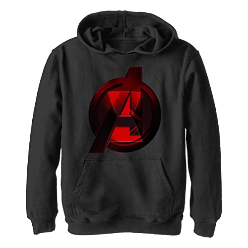 Marvel Boys Black Widow Widow Avenger Płaszcz z kapturem z logo Bluza, czarny, M, czarny, M, Czarny, M
