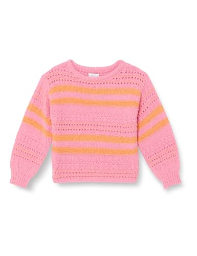 VERO MODA VMCASCIA LS Boatneck sweter GA BO Girl, Saszetka różowa/paski: w. mandarynka