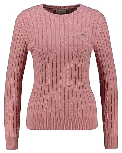 GANT Damski sweter ze stretchem bawełnianym C, California Pink Melange, XXL